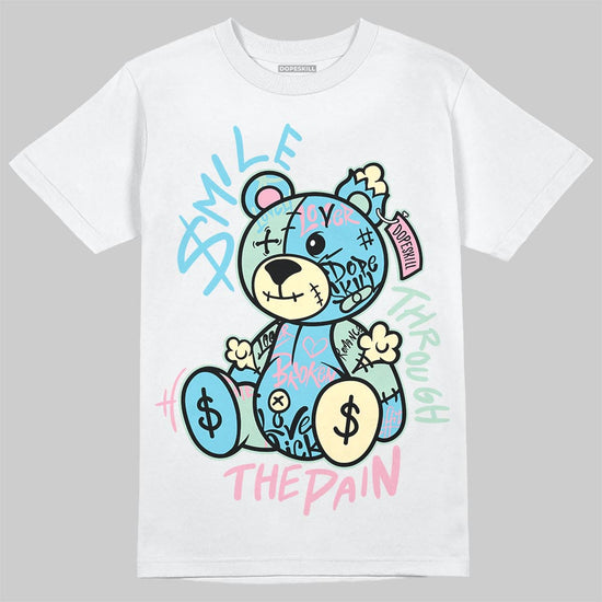 SB Dunk Low Verdy Visty DopeSkill T-Shirt Smile Through The Pain Graphic Streetwear - White 