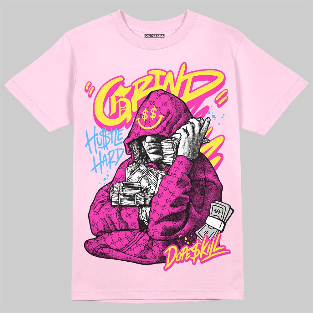 Pink Sneakers DopeSkill T-Shirt Grind Pray Graphic Streetwear - Light Pink