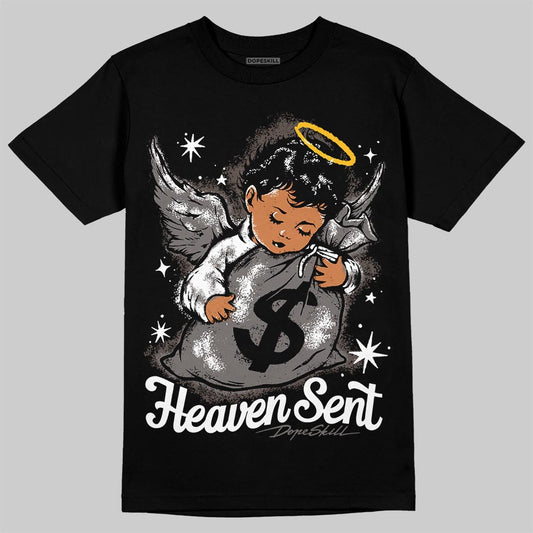Jordan 4 Retro Cave Stone DopeSkill T-Shirt Heaven Sent Graphic Streetwear - Black