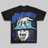 Royal Blue Oversize Print No Rules DopeSkill Graphic Premium T-shirt Streetwear - Black