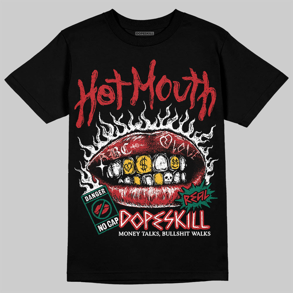 Jordan 5 ‘El Grito’ DopeSkill T-Shirt Hot Mouth Graphic Streetwear - Black