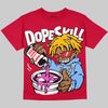 Jordan 11 Retro Cherry DopeSkill T-Shirt Pour Up Graphic Streetwear - Red