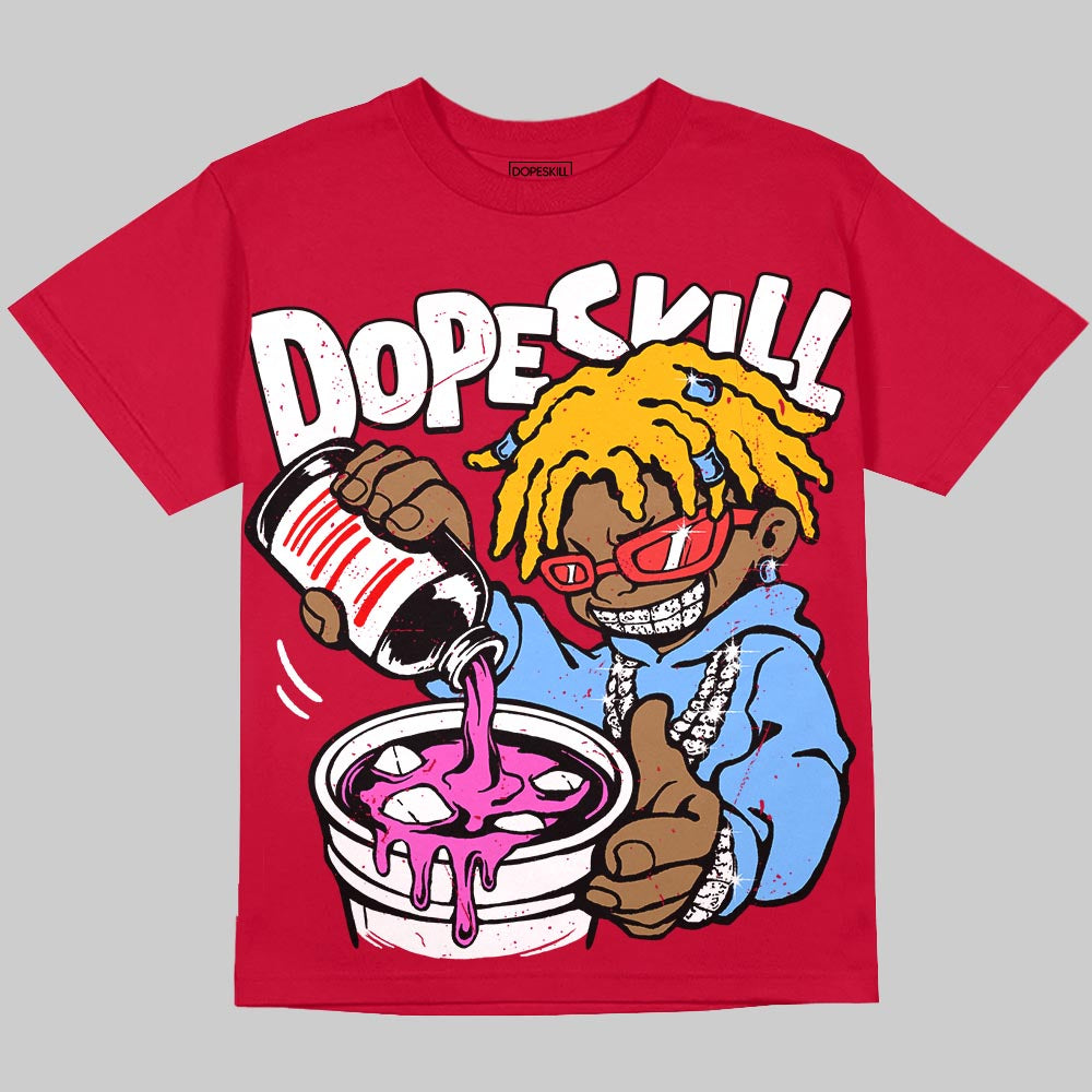Jordan 11 Retro Cherry DopeSkill T-Shirt Pour Up Graphic Streetwear - Red