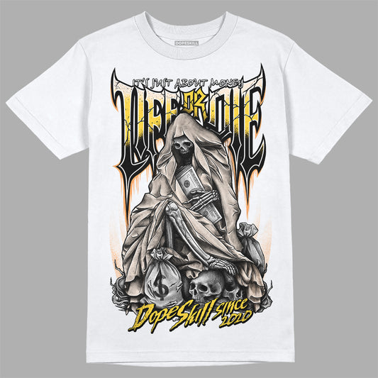 Jordan 4 "Sail" DopeSkill T-Shirt Life or Die Graphic Streetwear - White