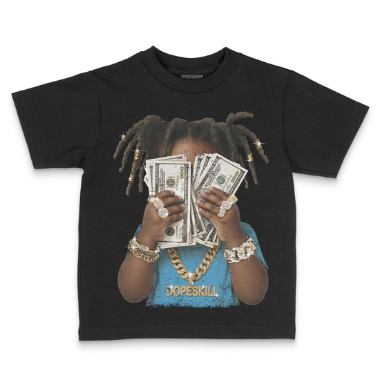 Jordan 1 High OG “UNC” Reimagined DopeSkill Toddler Kids T-shirt Rich Youth Graphic Streetwear - black