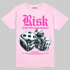 Pink Sneakers DopeSkill T-Shirt Risk Is Better Than Regret Graphic Streetwear - Light Pink