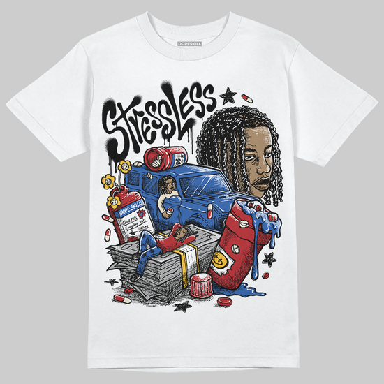 Fragment x UNION x Jordan 1 High OG “Varsity Red/Sport Royal” DopeSkill T-Shirt Stressless Graphic Streetwear - White