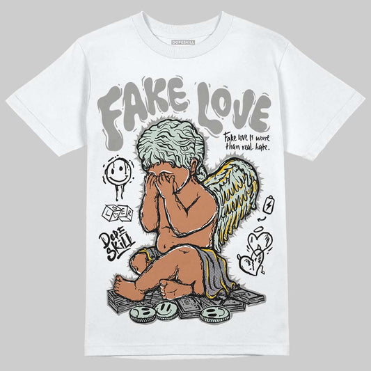 Jordan 1 Retro Low OG Year of the Snake (2025) DopeSkill T-Shirt False Love Graphic Streetwear - White