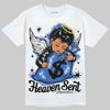 Awake NY x Jordan 5 Retro 'Black Racer Blue' DopeSkill T-Shirt Heaven Sent Graphic Streetwear - White