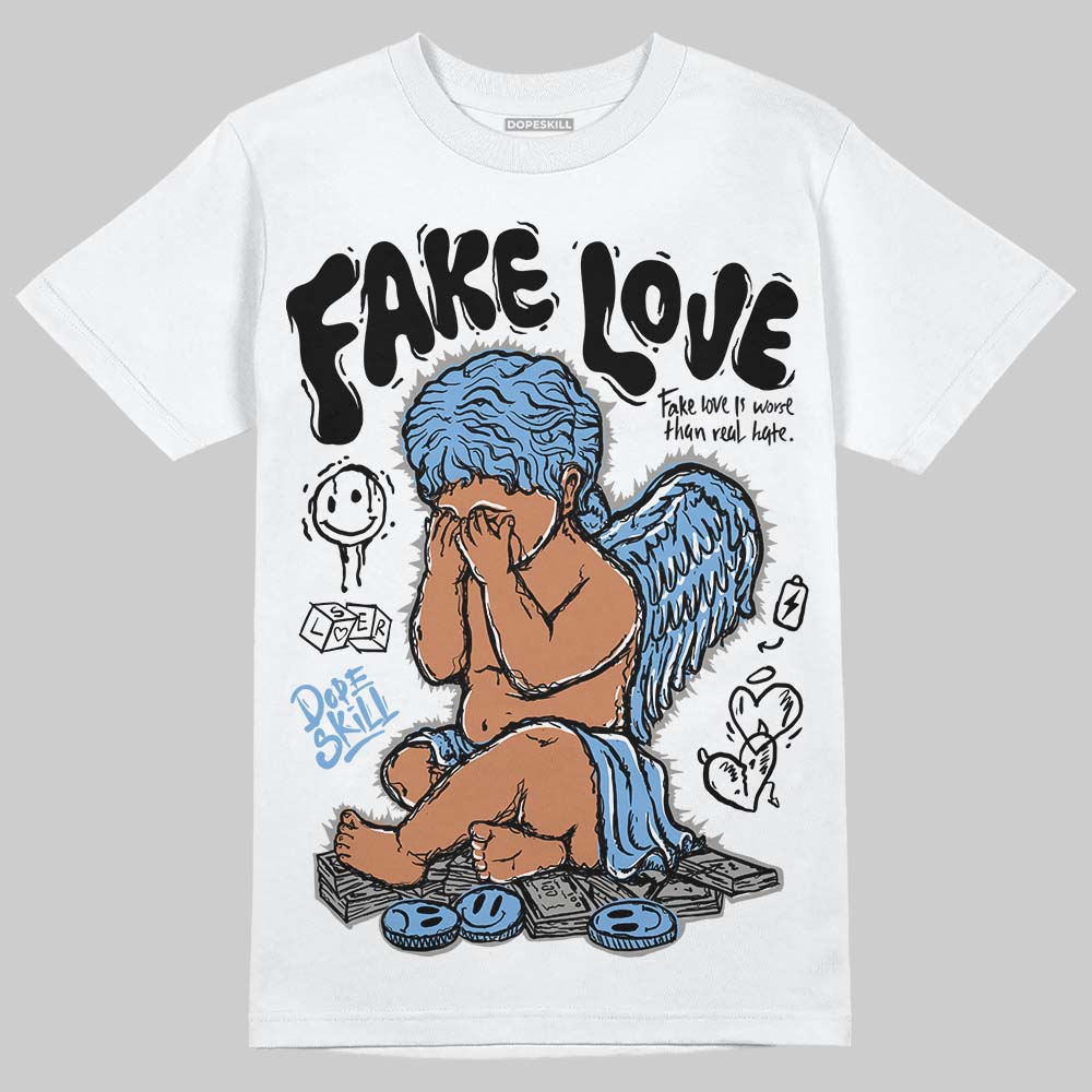 Jordan 12 Retro 'Melo' DopeSkill T-Shirt False Love Graphic Streetwear - White 