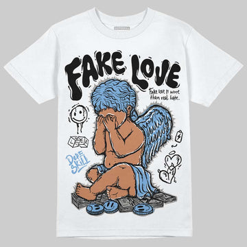 Jordan 12 Retro 'Melo' DopeSkill T-Shirt False Love Graphic Streetwear - White 