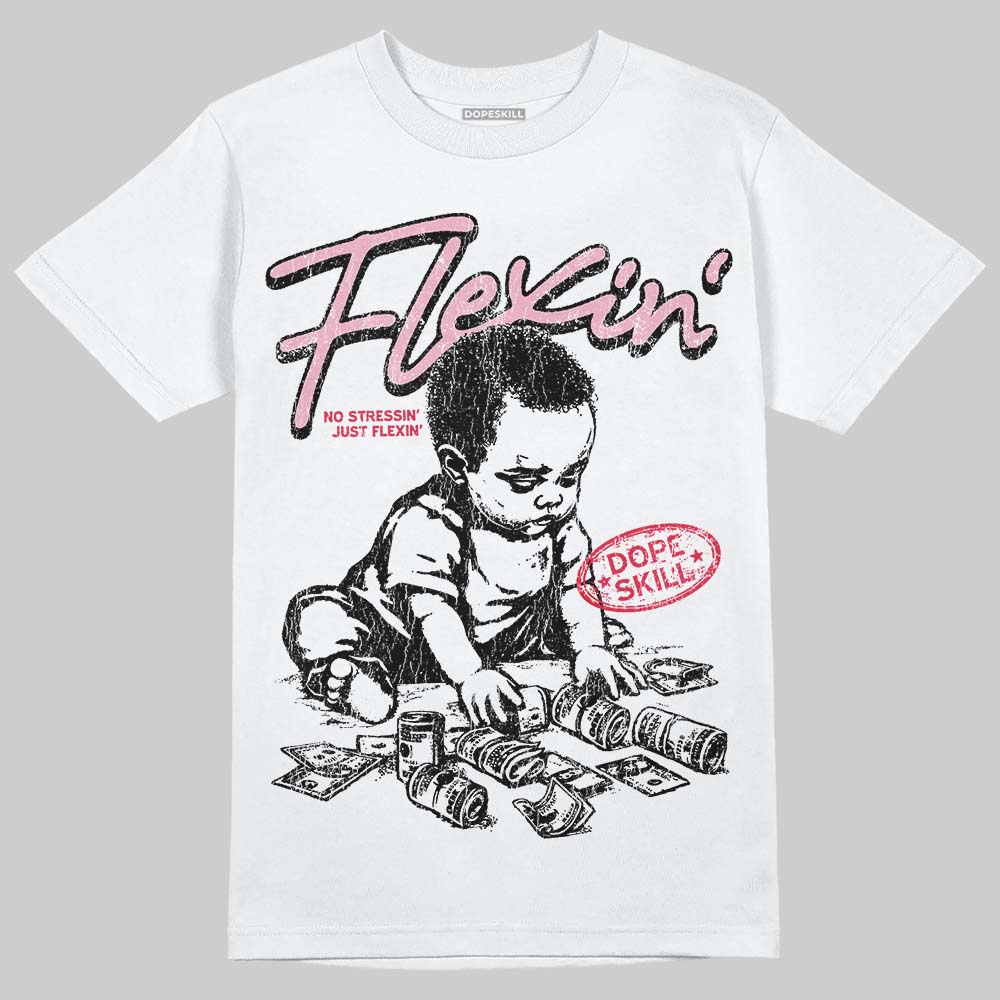 Dunk Low Valentine's Day (2026) DopeSkill T-Shirt Flexin' Graphic Streetwear - White 