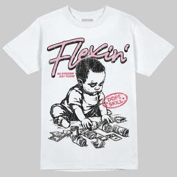 Dunk Low Valentine's Day (2026) DopeSkill T-Shirt Flexin' Graphic Streetwear - White 
