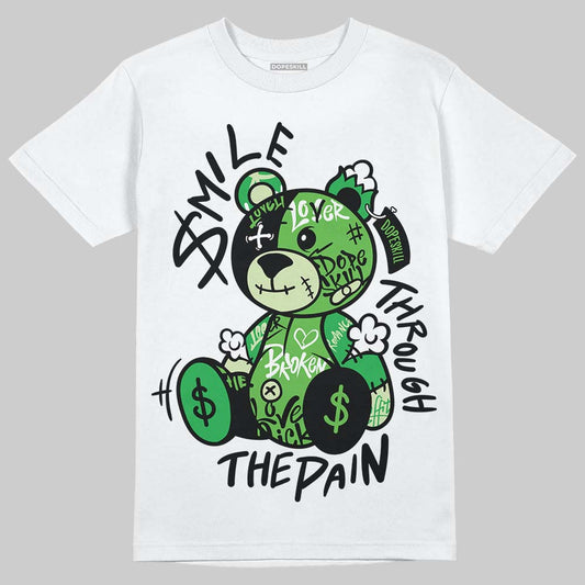 Travis Scott x Jordan Jumpman Jack "GREEN SPARK" DopeSkill T-Shirt Smile Through The Pain Graphic Streetwear - White