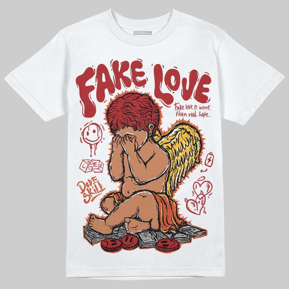 Nigel Sylvester x Air Jordan 4 ‘Brick by Brick’ DopeSkill T-Shirt False Love Graphic Streetwear - White