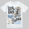 Nike Air Diamond Turf Must Be the Money DopeSkill T-Shirt Real Ones Move In Silence Graphic Streetwear - White