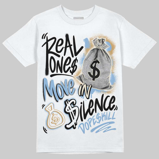 Nike Air Diamond Turf Must Be the Money DopeSkill T-Shirt Real Ones Move In Silence Graphic Streetwear - White