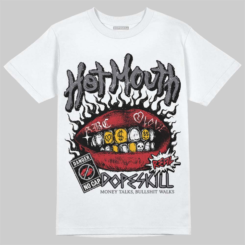 Jordan 3 “Cement Grey” DopeSkill T-Shirt Hot Mouth Graphic Streetwear - White