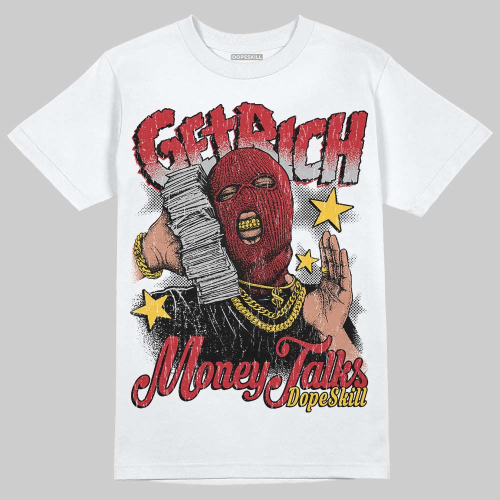 Jordan 14 Retro Ferrari (2025) DopeSkill T-Shirt Get Rich Graphic Streetwear - White