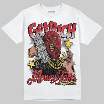 Jordan 14 Retro Ferrari (2025) DopeSkill T-Shirt Get Rich Graphic Streetwear - White