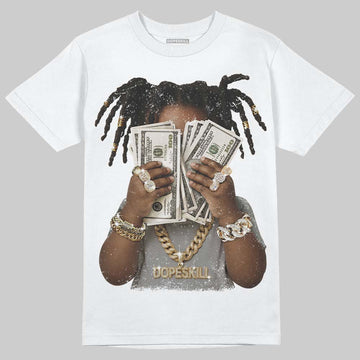 Jordan 5 "White Metallic" DopeSkill T-Shirt Rich Youth Graphic Streetwear - White
