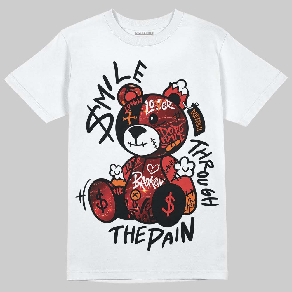 Air Foamposite One Stranger Things DopeSkill T-Shirt Smile Through The Pain Graphic Streetwear - White