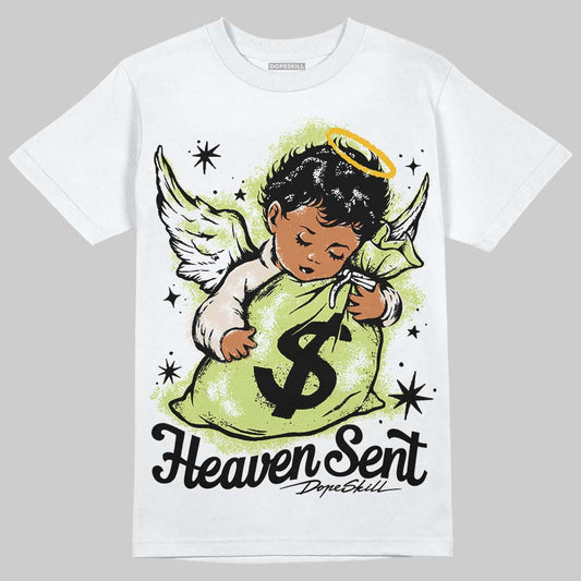 Jordan 5 “Luminous Green” DopeSkill T-Shirt Heaven Sent Graphic Streetwear - White