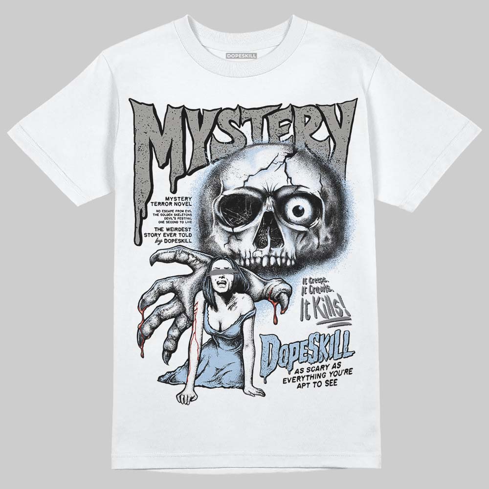 New Balance Abzorb 2000 “Silver/Blue” DopeSkill T-Shirt Mystery Ghostly Grasp Graphic Streetwear - White