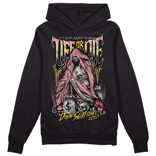 Jordan 3 GS “Red Stardust” DopeSkill Hoodie Sweatshirt Life or Die Graphic Streetwear - Black 