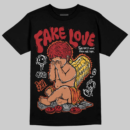 Nigel Sylvester x Air Jordan 4 ‘Brick by Brick’ DopeSkill T-Shirt False Love Graphic Streetwear - Black