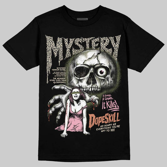 SB Dunk Low Pro x Arts-Rec Skateshop Rust Pink and Rough Green DopeSkill T-Shirt Mystery Ghostly Grasp Graphic Streetwear - black