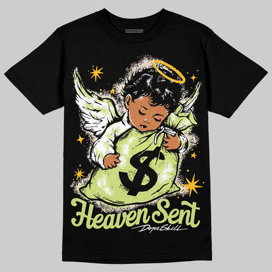 Jordan 5 “Luminous Green” DopeSkill T-Shirt Heaven Sent Graphic Streetwear - Black