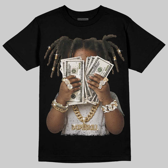 Jordan 5 "White Metallic" DopeSkill T-Shirt Rich Youth Graphic Streetwear - Black