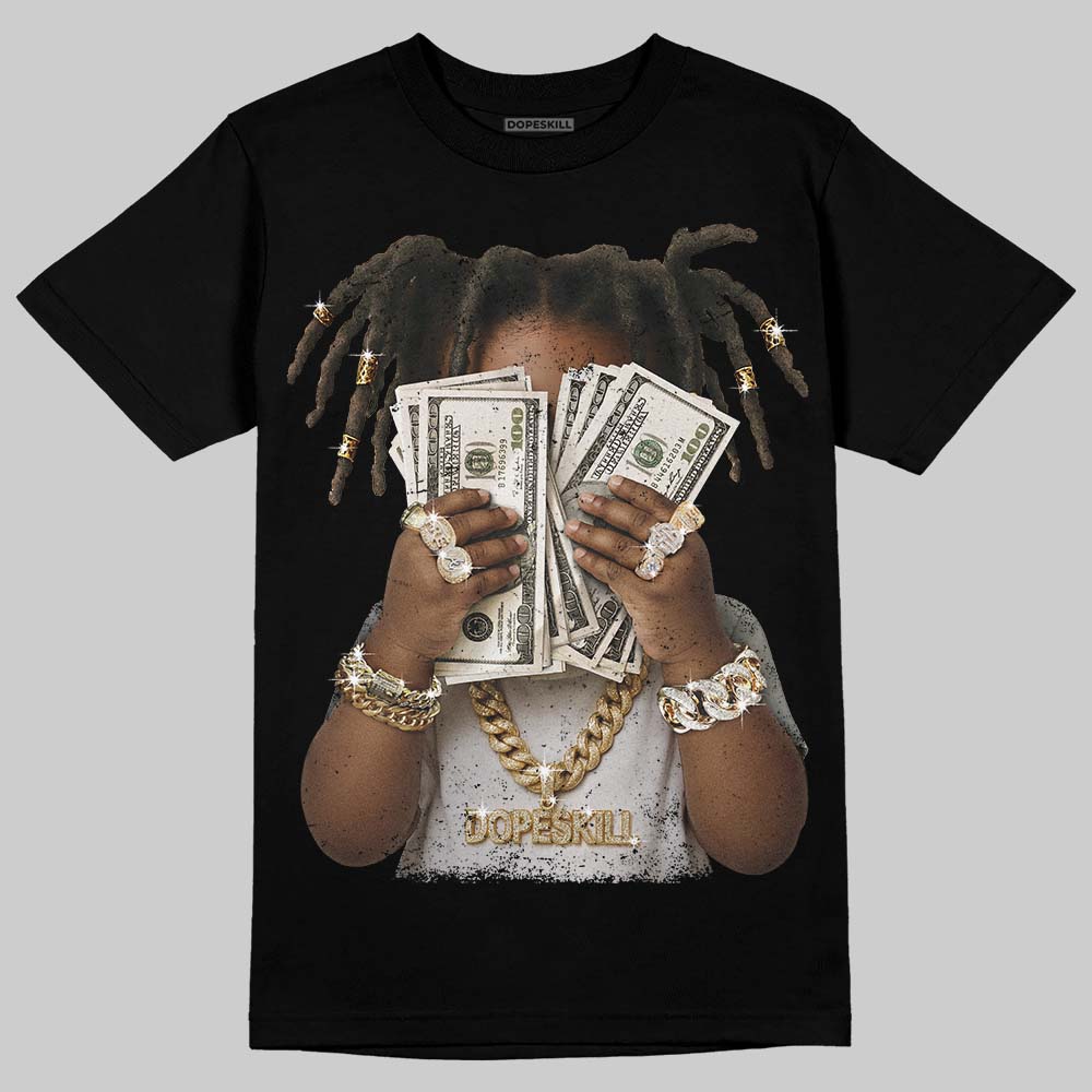 Jordan 5 "White Metallic" DopeSkill T-Shirt Rich Youth Graphic Streetwear - Black