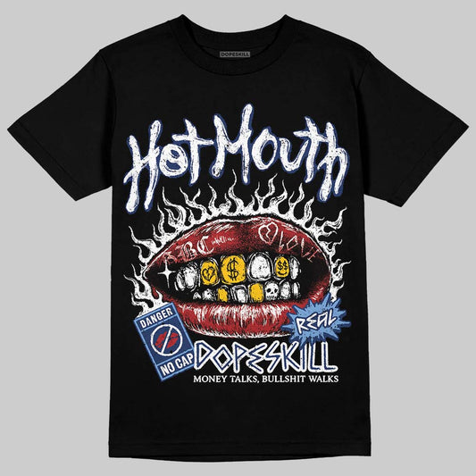 Jordan 1 High OG "Midnight Navy" DopeSkill T-Shirt Hot Mouth Graphic Streetwear - Black