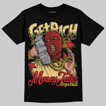 Quai 54 x Air Jordan 1 Retro Low OG Tour Yellow Black DopeSkill T-Shirt Get Rich Graphic Streetwear - Black