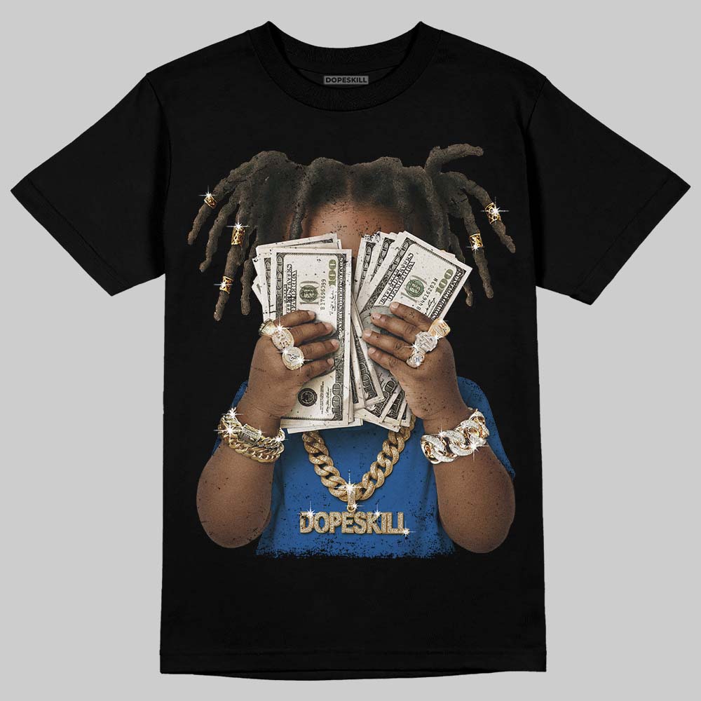 Jordan 3 "True Blue" DopeSkill T-Shirt Rich Youth Graphic Streetwear - Black