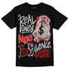 Jordan Spizike Low Bred DopeSkill T-Shirt Real Ones Move In Silence Graphic Streetwear - Black