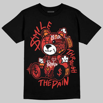 Air Foamposite One Stranger Things DopeSkill T-Shirt Smile Through The Pain Graphic Streetwear - Black