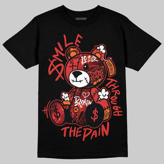 Air Foamposite One Stranger Things DopeSkill T-Shirt Smile Through The Pain Graphic Streetwear - Black