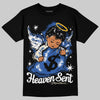 Jordan 1 Low Travis Scott x Fragment DopeSkill T-Shirt Heaven Sent Graphic Streetwear - Black