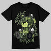 New Balance 1890 Faded Black Utility Green DopeSkill T-Shirt Smile Through The Pain Graphic Streetwear - black