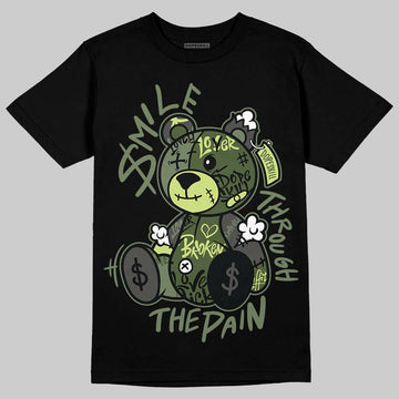 New Balance 1890 Faded Black Utility Green DopeSkill T-Shirt Smile Through The Pain Graphic Streetwear - black