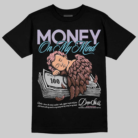 Harris Tweed x Dunk Low Denim Turquoise and Baroque Brown DopeSkill T-Shirt MOMM Graphic Streetwear - Black