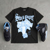 Black University Blue 5s DopeSkill T-Shirt Stack Paper Graphic