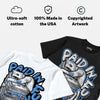 Black University Blue 5s DopeSkill T-Shirt Paid In Full Graphic