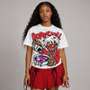 AJ 13 Chicago True Red Cherry DopeSkill Oversize Print T-Shirt Pour Up Graphic