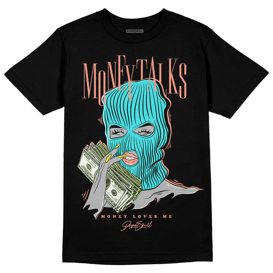 New Balance 9060 “Cyan Burst” DopeSkill T-Shirt Money Talks Graphic Streetwear - Black