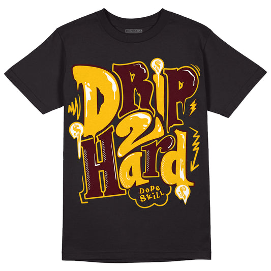 Dunk Yellow Bordeaux DopeSkill T-Shirt Drip Too Hard Graphic Streetwear - Black