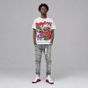 AJ 13 Chicago True Red Cherry DopeSkill Oversize Print T-Shirt Pour Up Graphic
